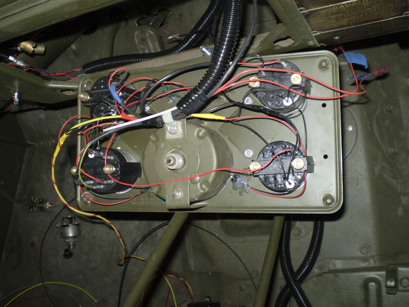 wiring on backside of gauges