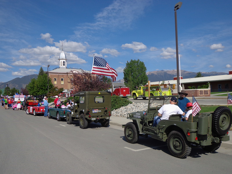 E-W and Jack's GPW getting ready for the 4th of July parade