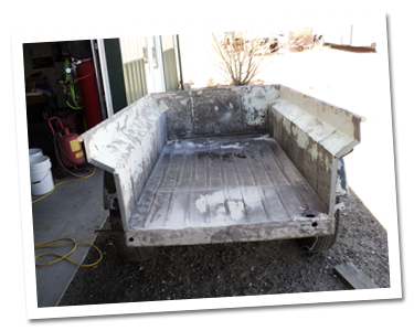 Trailer sandblasted and bondo'd 01