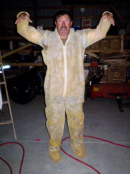 monster mike in his paint overalls
