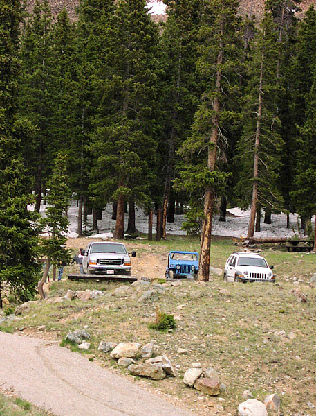 Parked at North Fork Reservoir