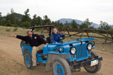 Mike and Jennifer with the Blue Mule