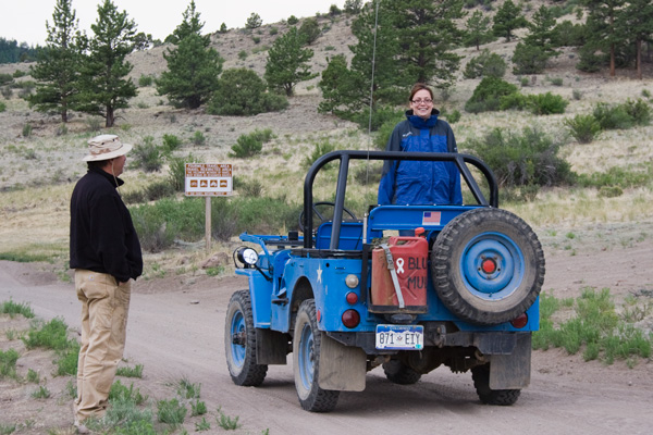 Mike and Sharyl with the Blue Mule