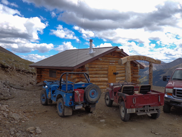 Log cabin above South Cottonwood Creek